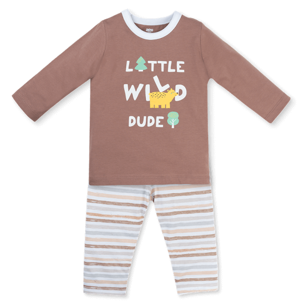 Bộ bé trai dài Animo Easy HN1225065 (1-4Y,Nâu-kem)