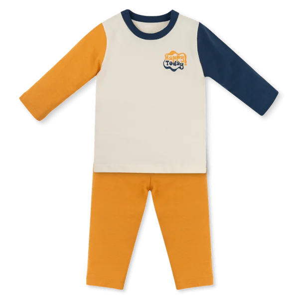 Bộ bé trai dài Animo Easy HN1225060 (1-4Y,Kem-vàng)