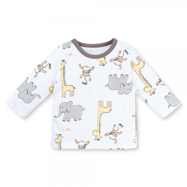 Bộ bé trai dài Animo Easy HN1125085 (1-4Y,Trắng-xám)