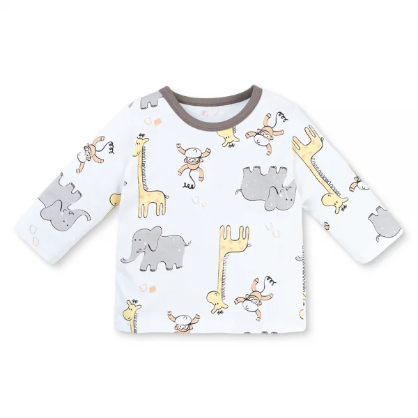 Bộ bé trai dài Animo Easy HN1125085 (1-4Y,Trắng-xám)