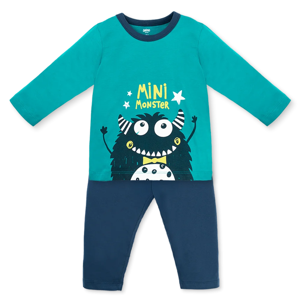 Bộ bé trai dài Animo Easy HN1125084 (1-4Y,Lá-dương)