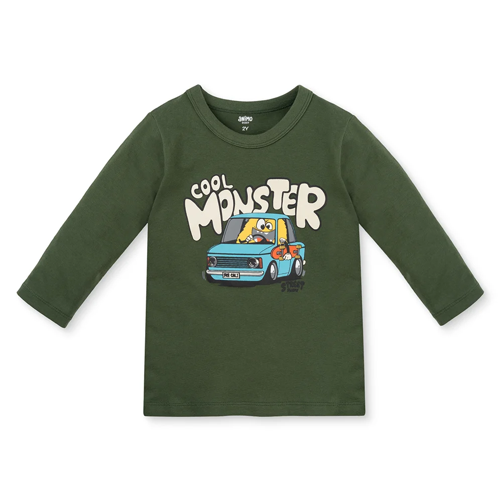 Bộ bé trai dài Animo Easy HN1125083 (1-4Y,Rêu-kem)