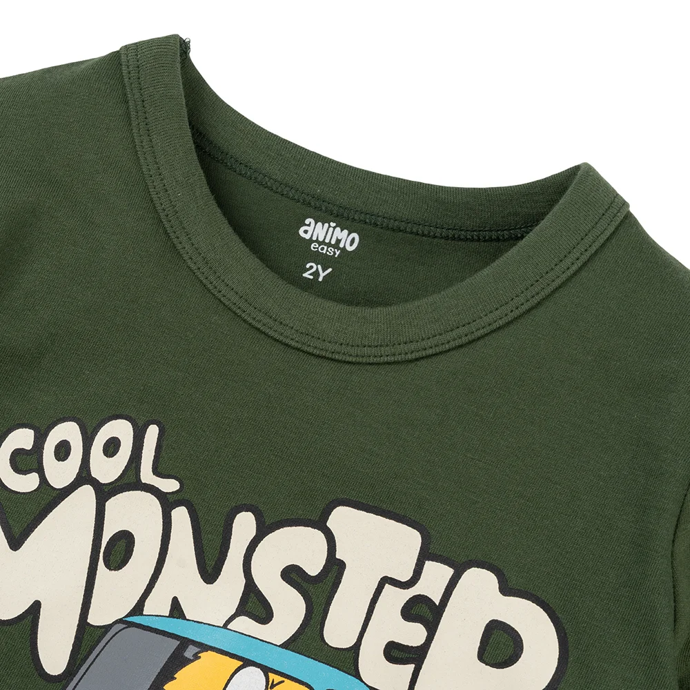 Bộ bé trai dài Animo Easy HN1125083 (1-4Y,Rêu-kem)