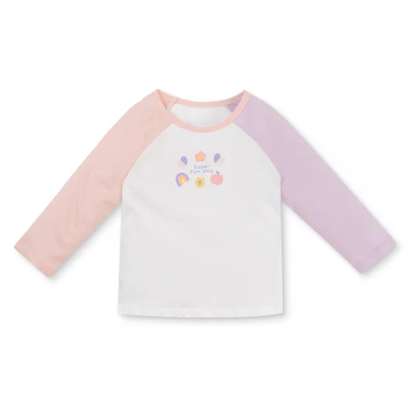 Bộ bé gái dài Animo Easy TX1225051 (1-4Y,Trắng-hồng-tím,TT01)