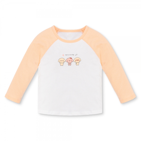 Bộ bé gái dài Animo Easy TX1225050 (1-4Y,Trắng-cam sữa,TT01)