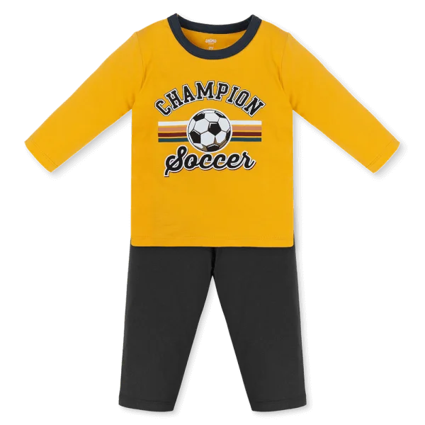 Bộ bé trai dài Animo Easy HN1125082 (1-4Y,Vàng-xám)