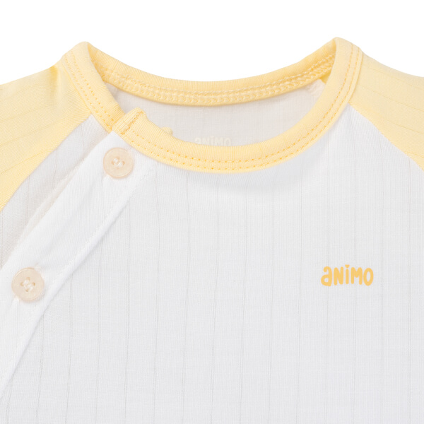 Set 2 bộ kháng khuẩn modal dài Animo BMC1125067 (0-24M, Trắng-vàng nhạt, NN06)
