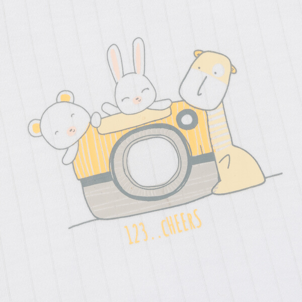 Set 2 bộ kháng khuẩn modal dài Animo BMC1125067 (0-24M, Trắng-vàng nhạt, NN06)