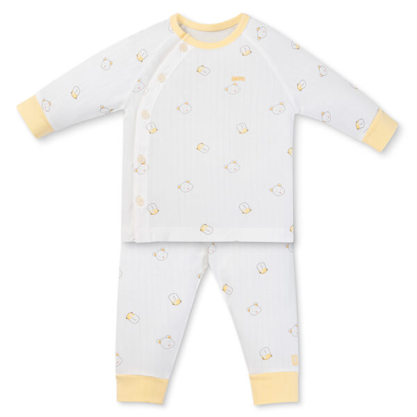 Set 2 bộ kháng khuẩn modal dài Animo BMC1125067 (0-24M, Trắng-vàng nhạt, NN06)