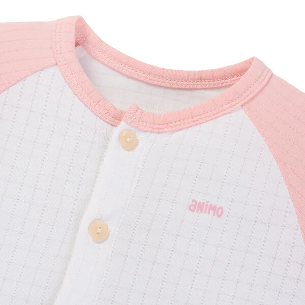 Set 2 bộ rayon chống muỗi dài Animo VD1225025 (0-24M, Trắng-hồng, TT06)