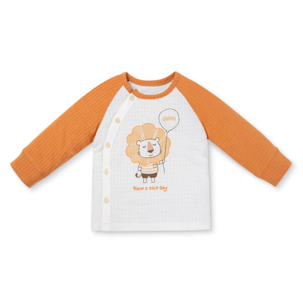 Set 2 bộ rayon chống muỗi dài Animo VD1225022 (0-24M, Trắng-nâu đậm, DD06)