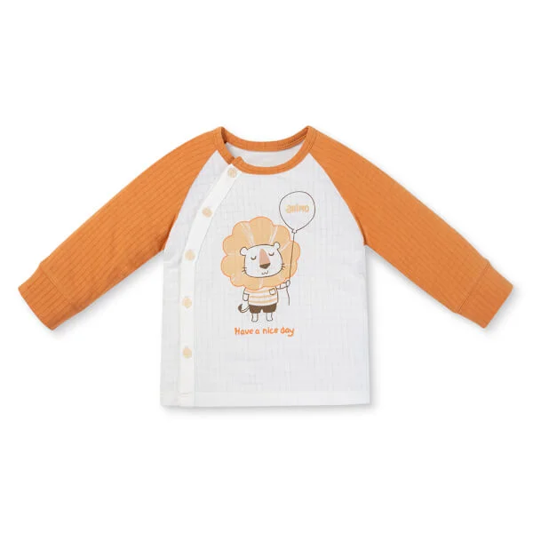 Set 2 bộ rayon chống muỗi dài Animo VD1225022 (0-24M, Trắng-nâu đậm, DD06)