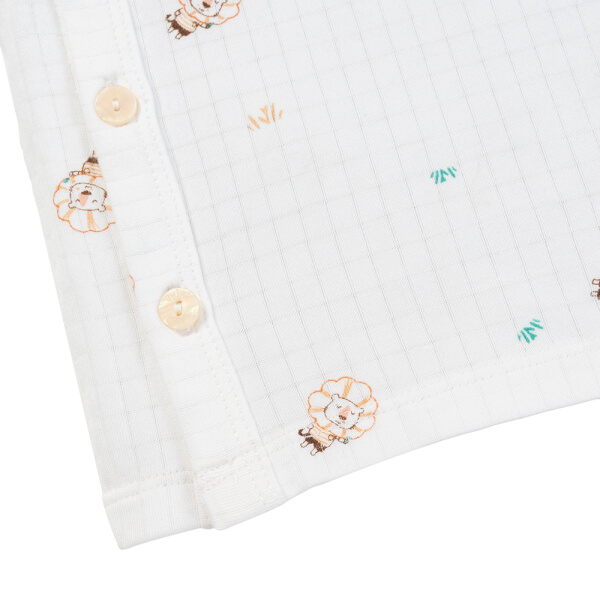 Set 2 bộ rayon chống muỗi dài Animo VD1225022 (0-24M, Trắng-nâu đậm, DD06)