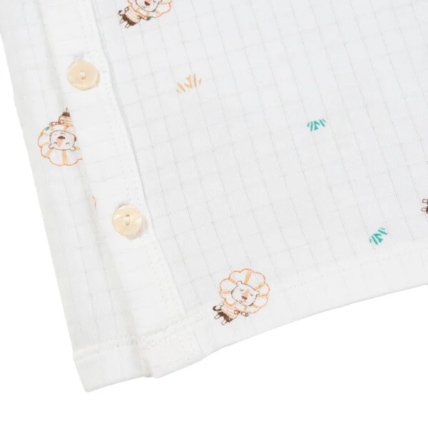 Set 2 bộ rayon chống muỗi dài Animo VD1225022 (0-24M, Trắng-nâu đậm, DD06)