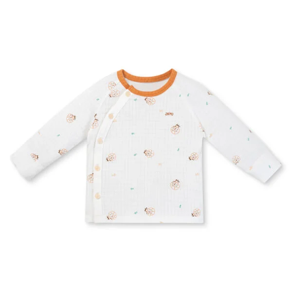 Set 2 bộ rayon chống muỗi dài Animo VD1225022 (0-24M, Trắng-nâu đậm, DD06)