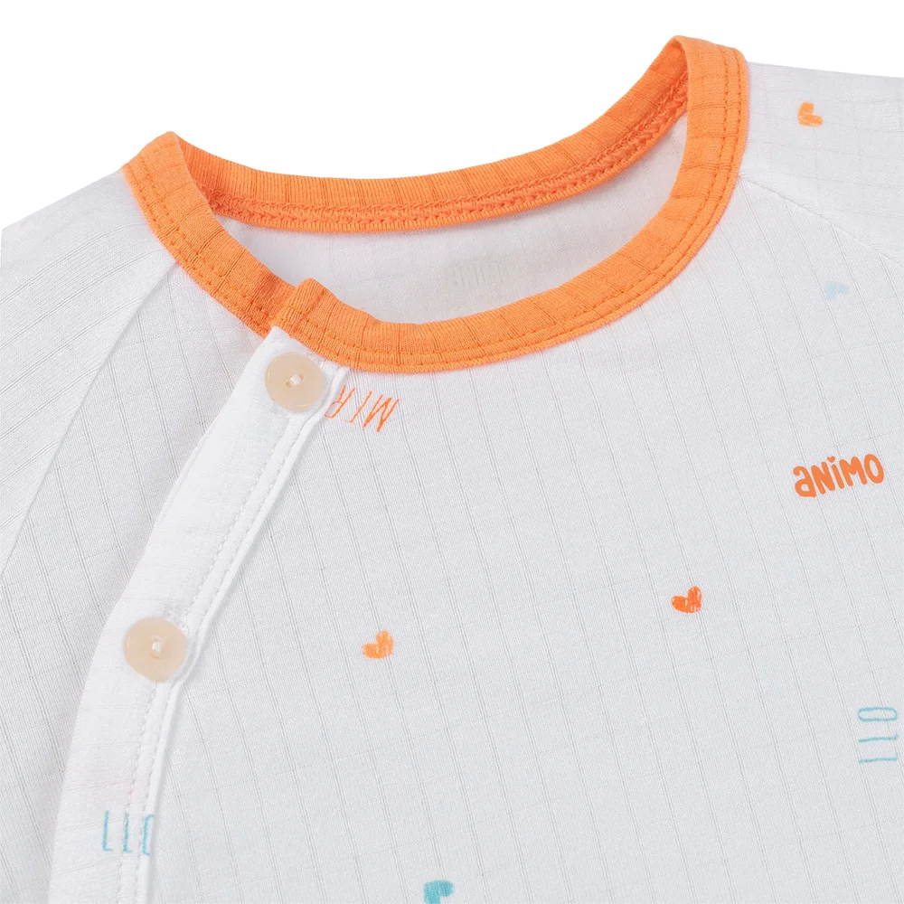 Set 2 bộ rayon chống muỗi dài Animo VD1125040 (0-24M, Trắng-cam, TT06)