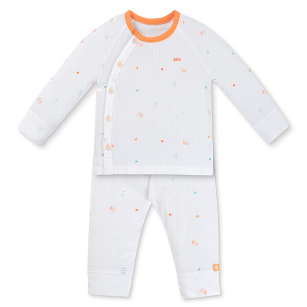 Set 2 bộ rayon chống muỗi dài Animo VD1125040 (0-24M, Trắng-cam, TT06)