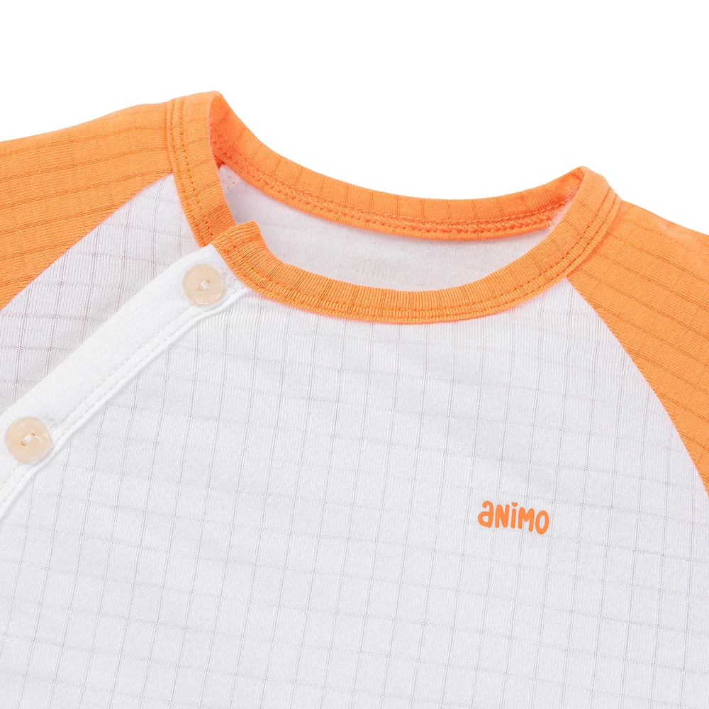Set 2 bộ rayon chống muỗi dài Animo VD1125040 (0-24M, Trắng-cam, TT06)