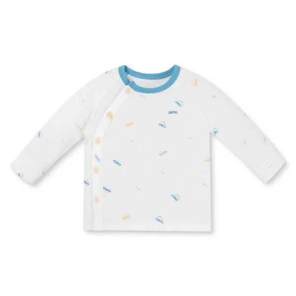 Set 2 bộ rayon chống muỗi dài Animo VD1125039 (0-24M, Trắng-xanh đậm, TT06)