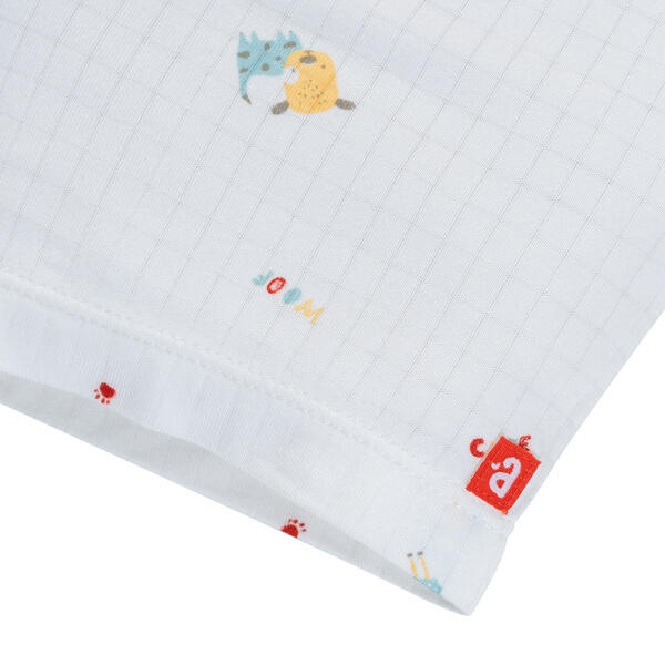 Set 2 bộ rayon chống muỗi ngắn Animo VD1125034 (0-24M, Trắng-đỏ, TT06)