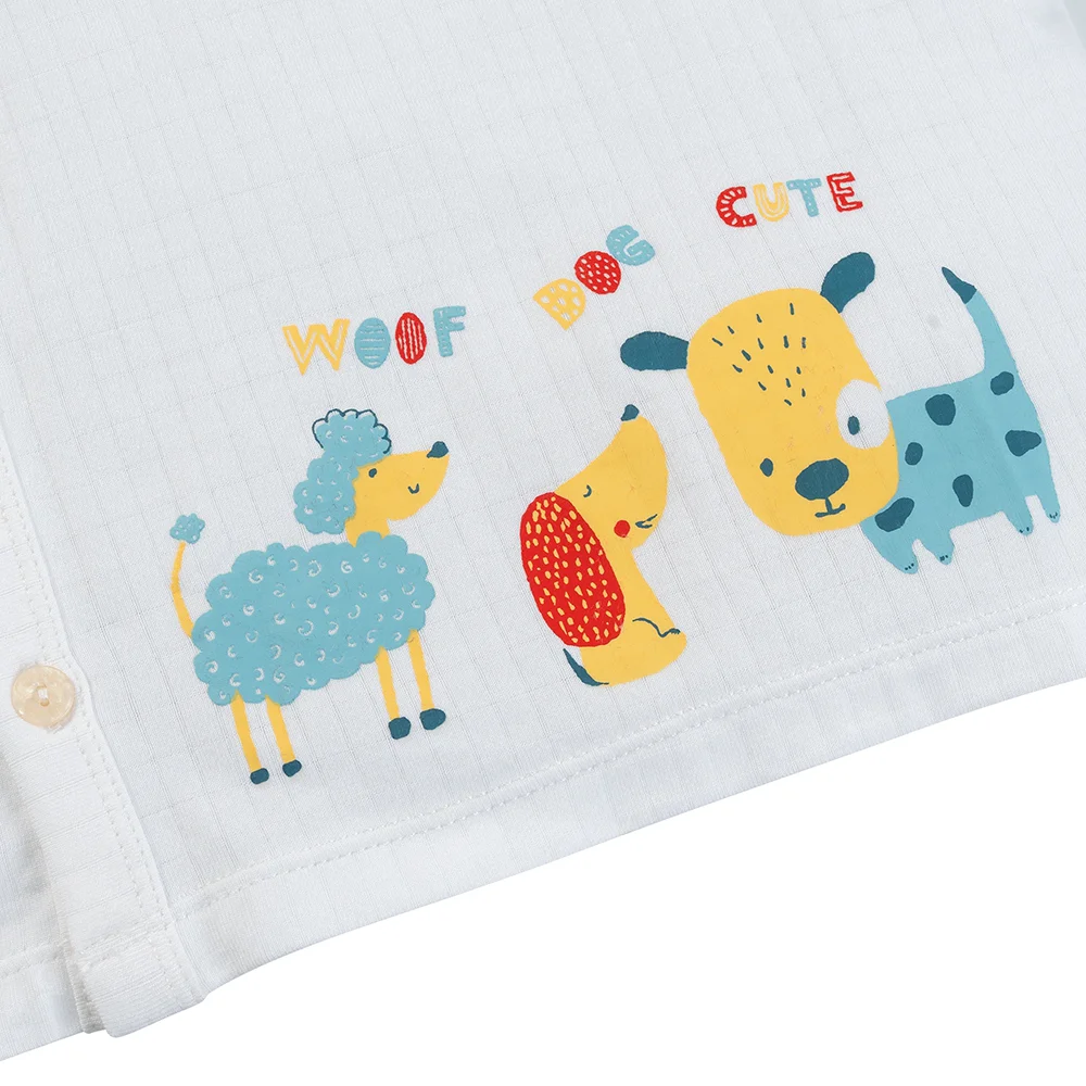 Set 2 bộ rayon chống muỗi ngắn Animo VD1125034 (0-24M, Trắng-đỏ, TT06)