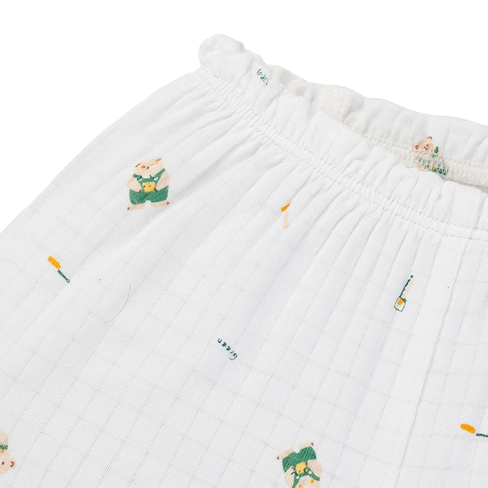 Set 2 bộ rayon chống muỗi ngắn Animo VD1125033 (0-24M, Trắng-xanh lá đậm, TT06)