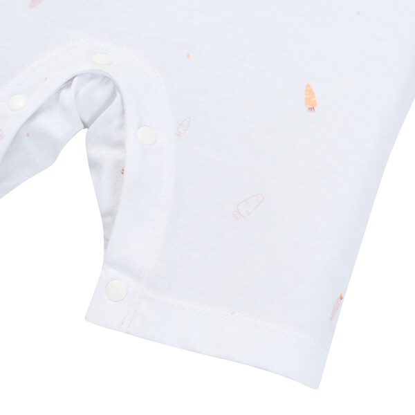 Bodysuit bé gái đùi Animo VD1025024 (0-12M, Trắng - cam, NN01)