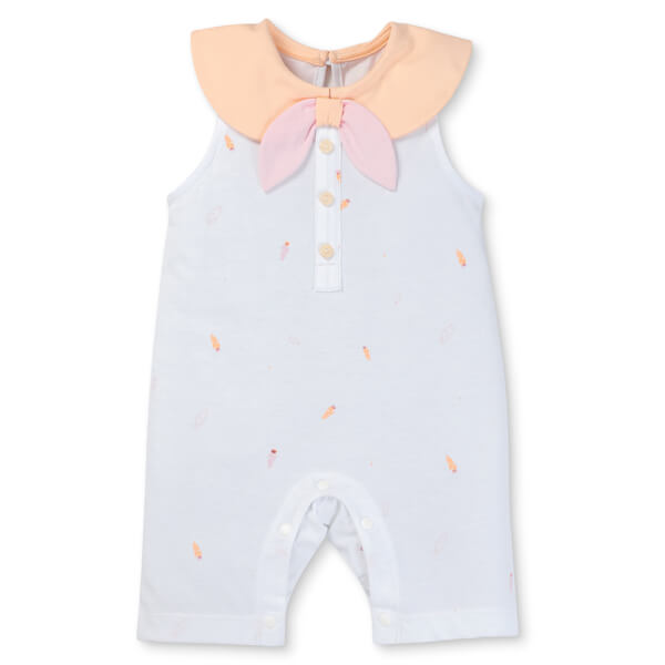 Bodysuit bé gái đùi Animo VD1025024 (0-12M, Trắng - cam, NN01)