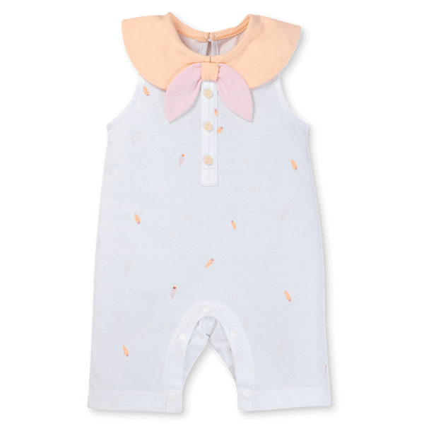 Bodysuit bé gái đùi Animo VD1025024 (0-12M, Trắng - cam, NN01)