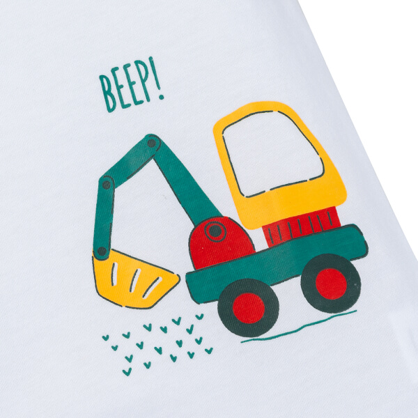 Bodysuit bé trai đùi Animo VD1125024 (0-12M, Trắng, TT02)