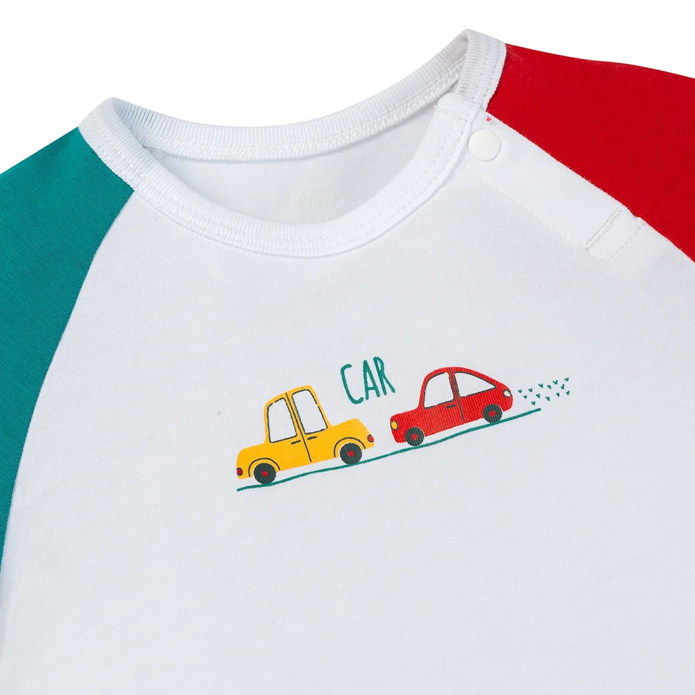 Bodysuit bé trai đùi Animo VD1125024 (0-12M, Trắng, TT02)