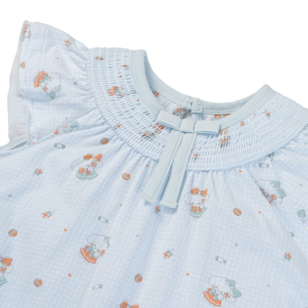 Bodysuit bé gái đùi bst candy Animo VD0825037 (0-12M, Xanh nhạt, NN04)