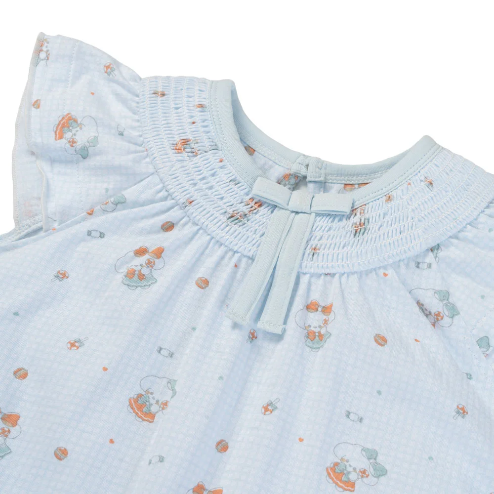 Bodysuit bé gái đùi bst candy Animo VD0825037 (0-12M, Xanh nhạt, NN04)