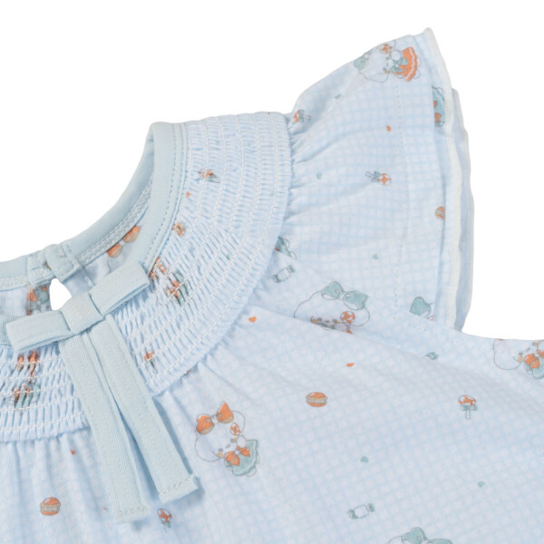 Bodysuit bé gái đùi bst candy Animo VD0825037 (0-12M, Xanh nhạt, NN04)