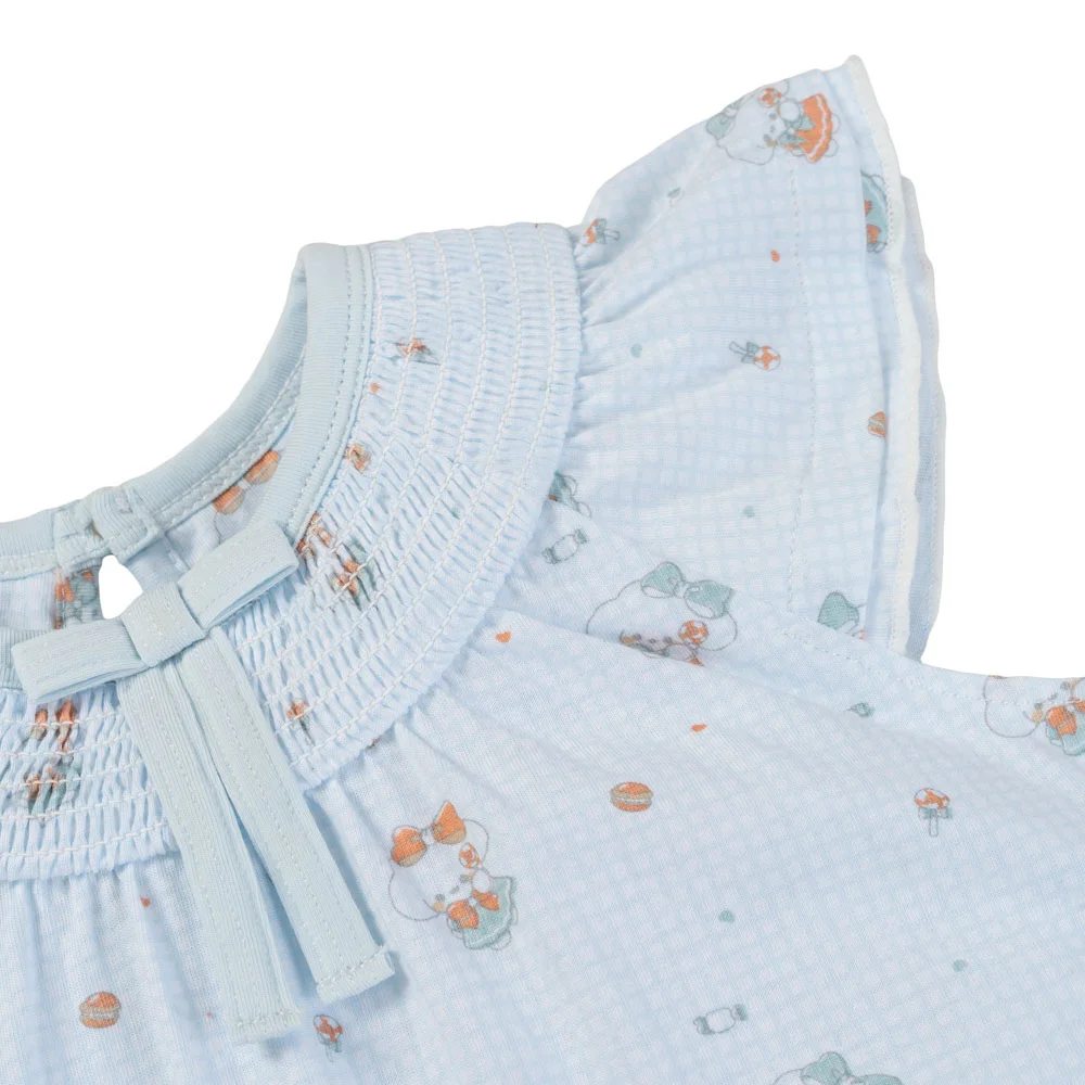 Bodysuit bé gái đùi bst candy Animo VD0825037 (0-12M, Xanh nhạt, NN04)