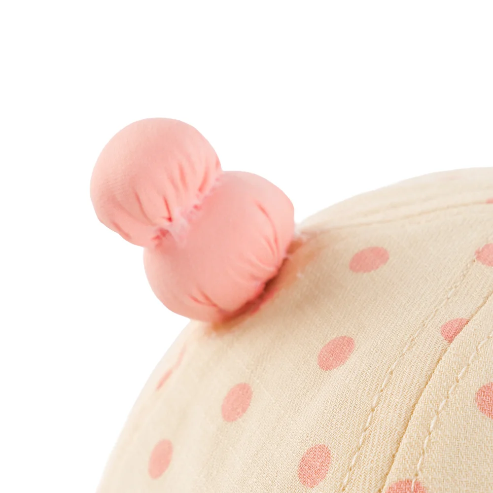 Nón vành tròn bé gái 1-3Y Animo A2508_MN023 (48cm,Hồng-Kem)