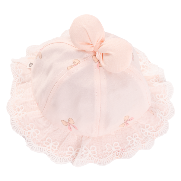 Nón vành tròn bé gái 1-3Y Animo A2508_MN021 (46cm,Hồng cam)