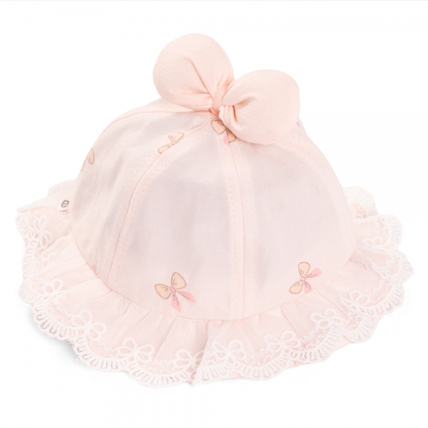 Nón vành tròn bé gái 1-3Y Animo A2508_MN021 (46cm,Hồng cam)