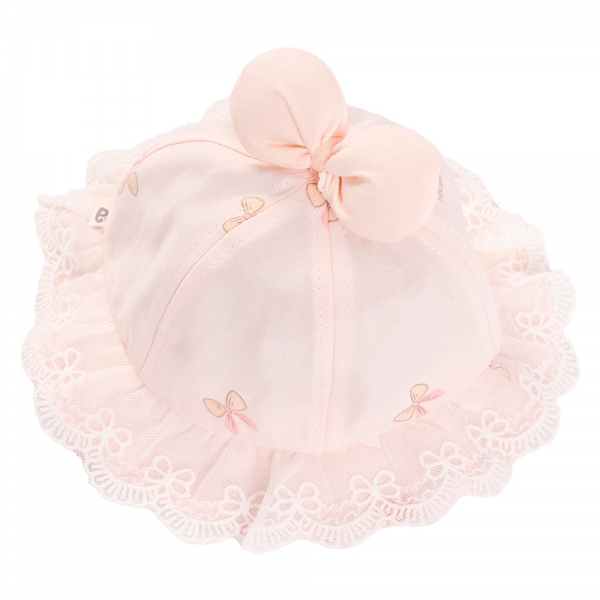 Nón vành tròn bé gái 1-3Y Animo A2508_MN021 (46cm,Hồng cam)