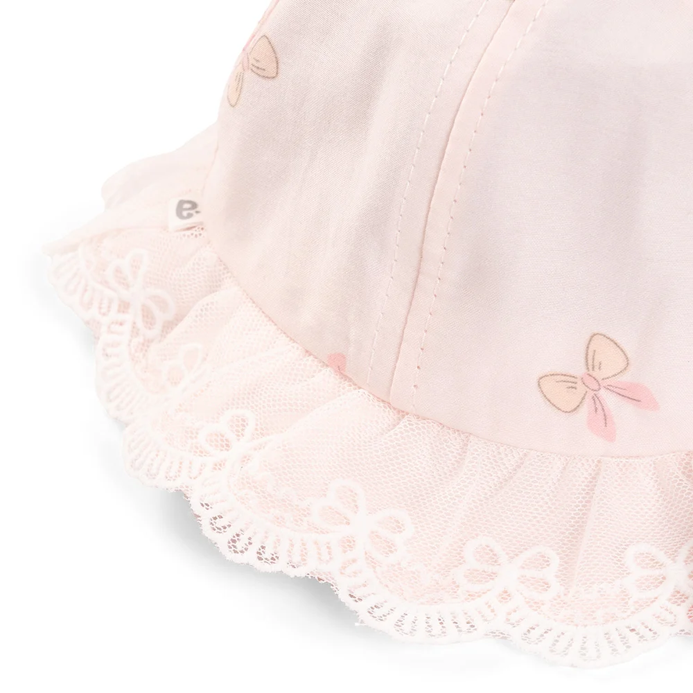 Nón vành tròn bé gái 1-3Y Animo A2508_MN021 (46cm,Hồng cam)