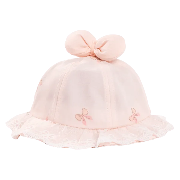 Nón vành tròn bé gái 1-3Y Animo A2508_MN021 (46cm,Hồng cam)