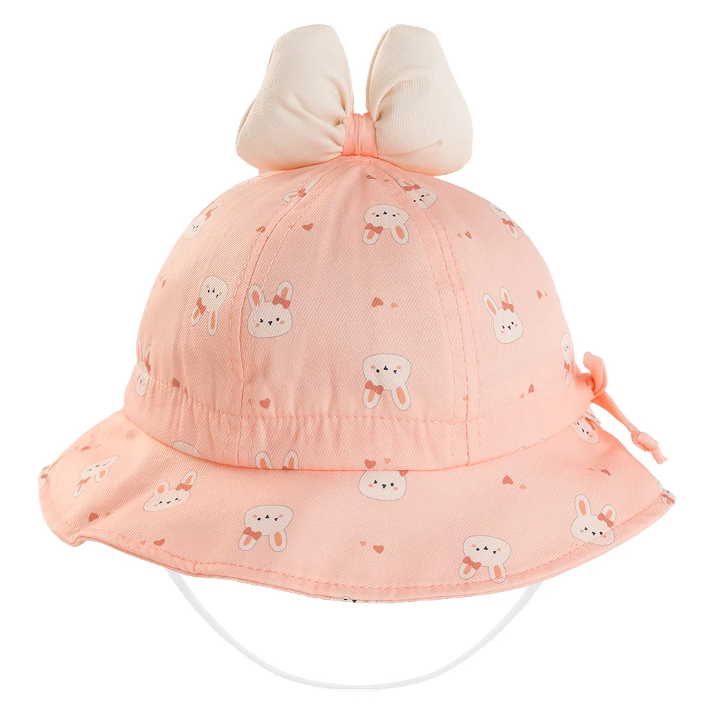 Nón vành tròn bé gái 1-3Y Animo A2508_MN019 (50cm,Hồng)