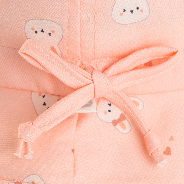 Nón vành tròn bé gái 1-3Y Animo A2508_MN019 (50cm,Hồng)