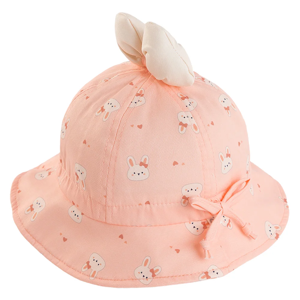 Nón vành tròn bé gái 1-3Y Animo A2508_MN019 (50cm,Hồng)