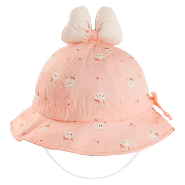Nón vành tròn bé gái 1-3Y Animo A2508_MN019 (50cm,Hồng)