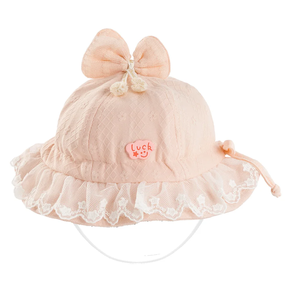 Nón em bé gái 0-12M vành tròn Animo A2508_MN016 (46cm,Hồng nhạt)