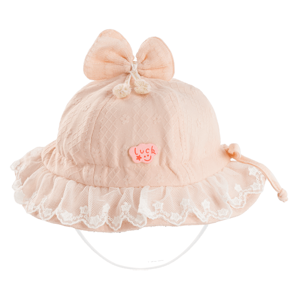 Nón em bé gái 0-12M vành tròn Animo A2508_MN016 (46cm,Hồng nhạt)