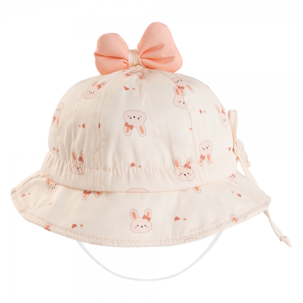 Nón em bé gái 0-12M vành tròn Animo A2508_MN015 (46cm,Kem)