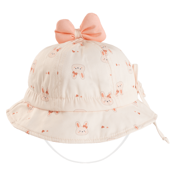 Nón em bé gái 0-12M vành tròn Animo A2508_MN015 (46cm,Kem)