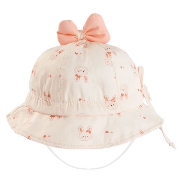 Nón em bé gái 0-12M vành tròn Animo A2508_MN015 (46cm,Kem)
